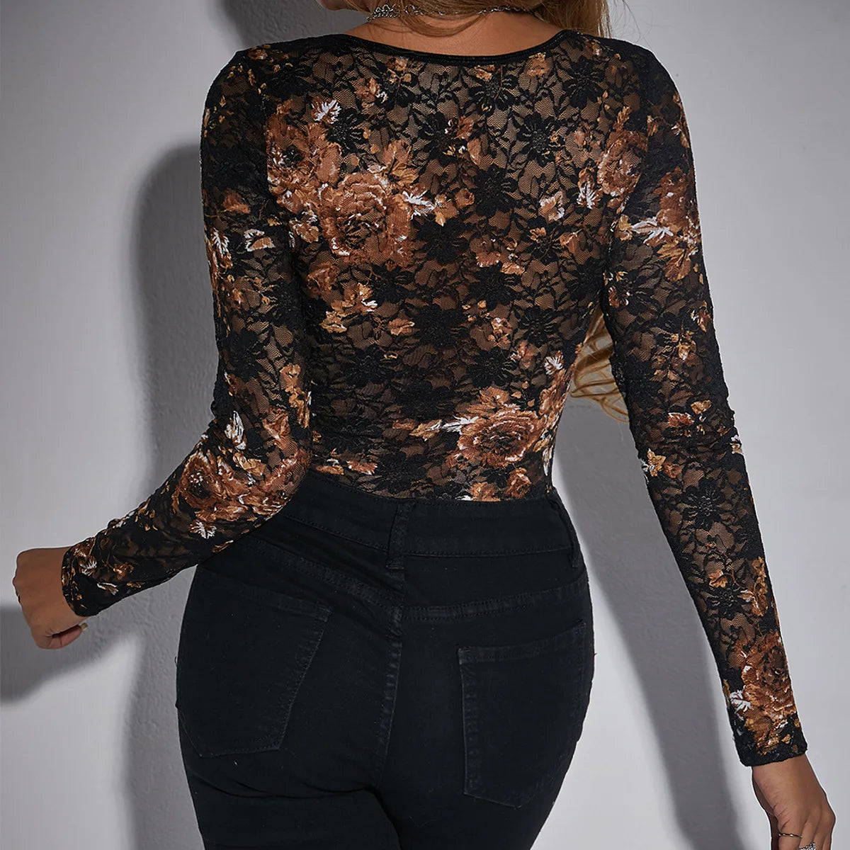 Golden Night Lace Bodysuit